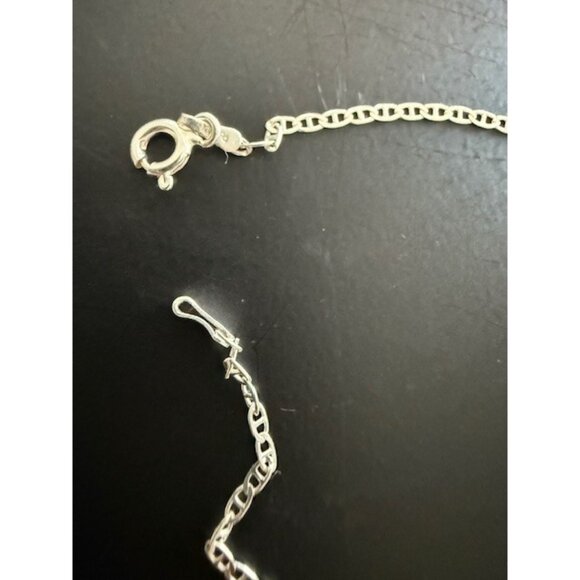 P. LUX 925 Sterling Silver Italy Flat Mariner Link Bracelet 7 in Jewelry Dainty - Picture 2 of 10